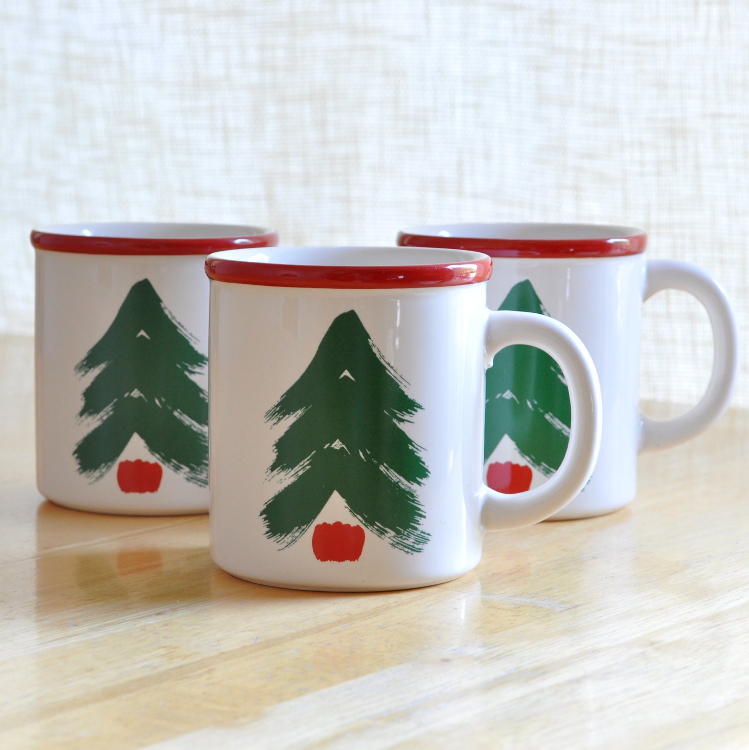 marimekko christmas tree mugs by thecreekhouse on Etsy