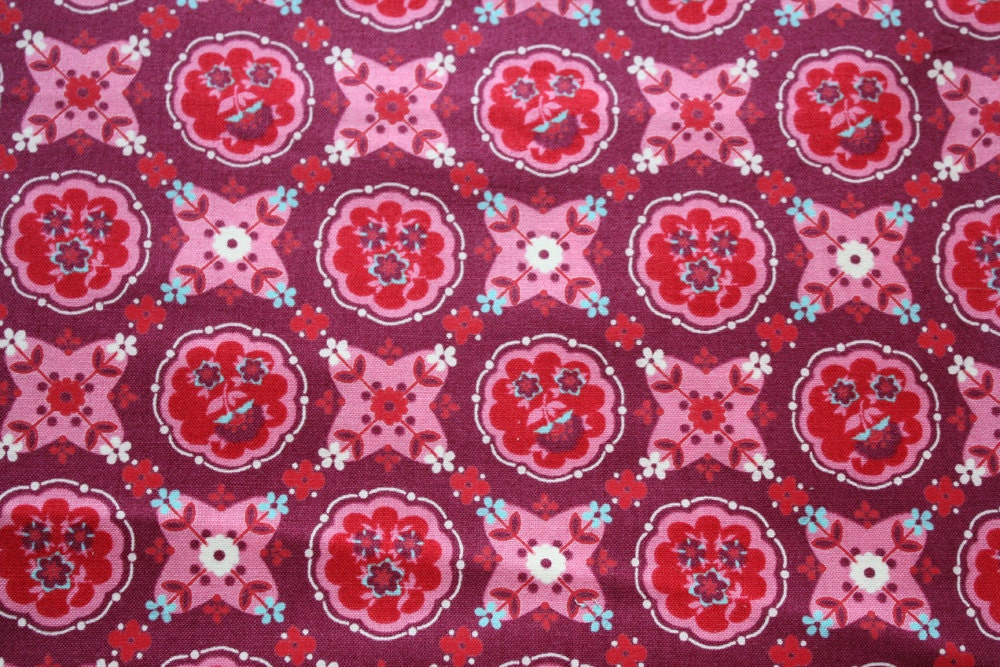 Domestic Bliss Kitchenette 1 Yard Cut - Plum Colorway