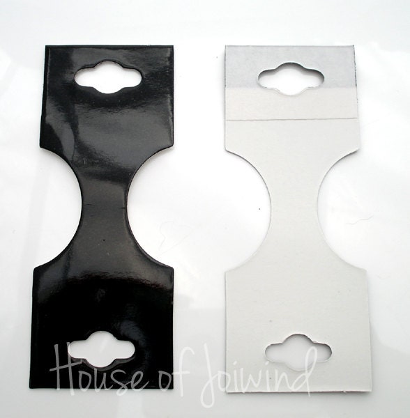 100 Self Adhesive Black Jewelry Hang Tags by joiwind on Etsy