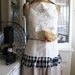 Canvas Hardware Apron - Sweet Tea and Jesus - Southern Saying - Black Gingham Ruffle - Burlap Trim- Tool - Bib - 3 pocket -