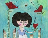 Art Print 8x10. The World Laughs In Flowers
