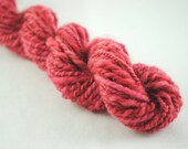 Pink handspun wool yarn - Antique Roses