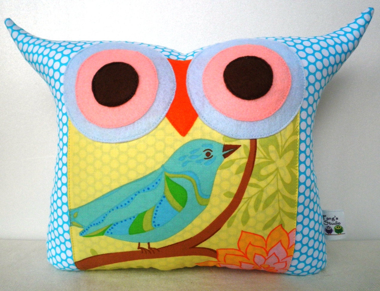 Aqua/Green/ home decor /living room decoration/ summer bird owl pillow/Ready to ship