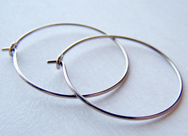Titanium Simplicity - Titanium Hoop Earrings