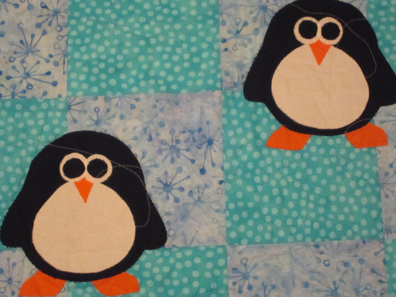 penguin baby blanket