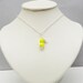 Two Peas In A Pod Neon Yellow Pendant Necklace - Retro Style