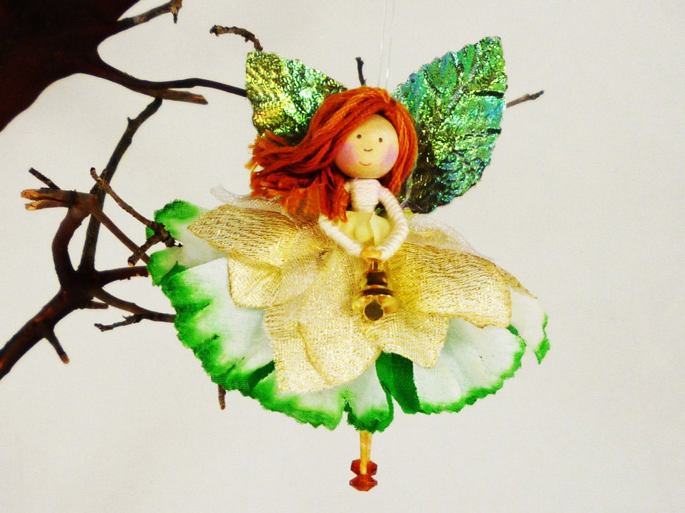 Green Fairy Ornament, Green Christmas, Irish Fairy, Irish Christmas, Green Fairy Doll, Ireland Colors, Good Luck Fairy, Petalbelles