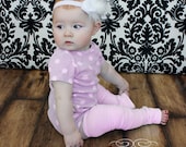 Pink Bamboo Baby Leg Warmers