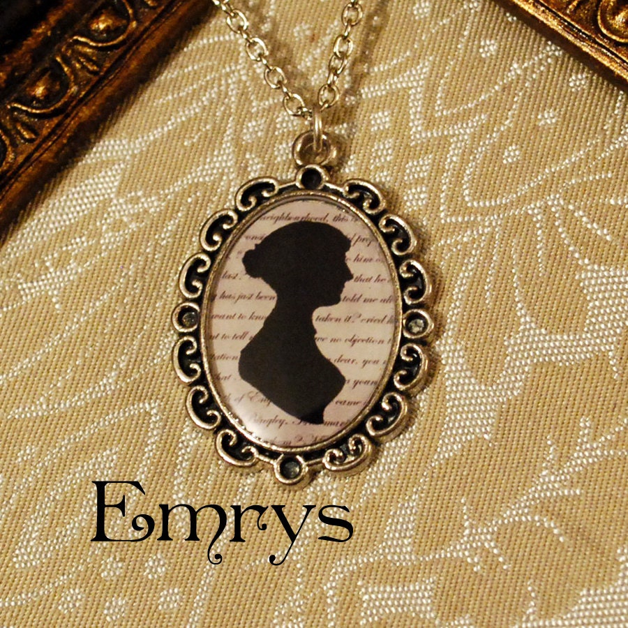 Jane Austen Silhouette Pendant