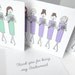 Personzlied bridesmaid cards // Thank you for being my Bridesmaid cards //custom greeting and design