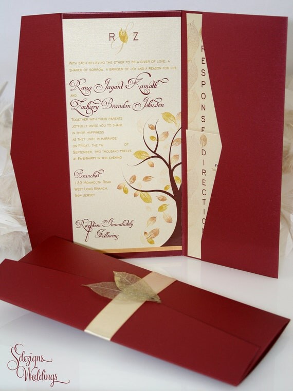 Fall Tree Wedding Invitation Il_570xn