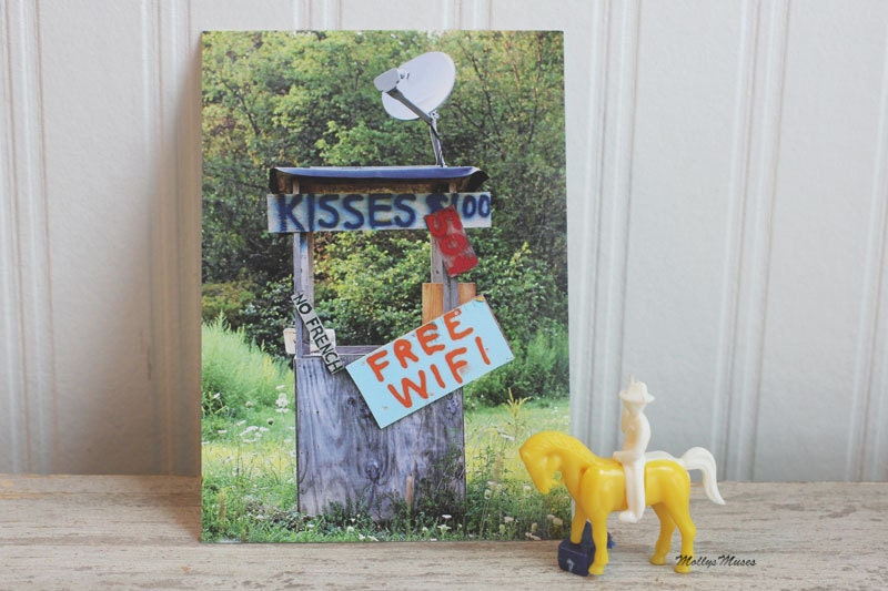 Art Photograph Kissing Booth Card Funny romantic love Romantic Geekery, Wedding Card