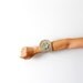 Crochet Bracelet Wrist  Cuff Grey  Jade  and Camel