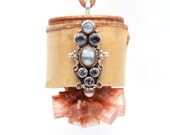 SIREN Bamboo, Aragonite, Silver, Moonstone, Amethyst, Amulet Necklace - Eco Friendly