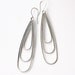 Long sterling silver earrings, sleek and feminine pair of statement dangles that are comfortable and go with everything - "Tiers Earrings"