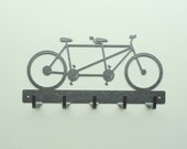 Tandem Bicycle Metal Art Key Rack - Free USA Shipping