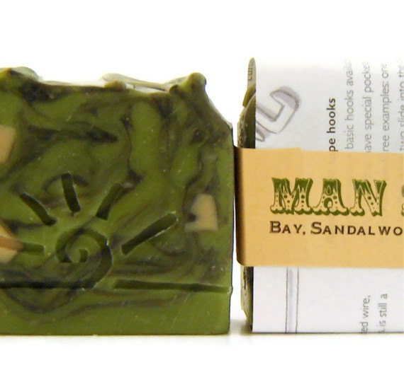 MAN soap for him - Bay, Sandalwood, Patchouli SOAP / Mens Cold Process Soap / Father's Day
