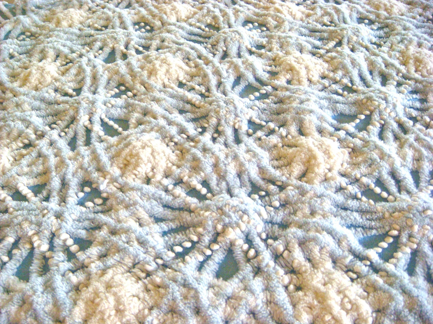 Clouds of Chenille RetRac Vintage Cotton Bedspread Fabric