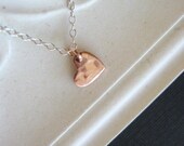 Rose Gold Heart Neckace, Rose Gold Heart Pendant, Hammered Heart Necklace, Mothers Day, Heart Necklace, Rose Gold Jewelry, Child Necklace