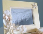 Beach Seashell Frame - Nautical Home Decor Shell Frame in Ivory, 8x10