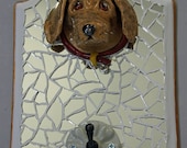Mosaic Mirrored Golden Lab Leash Holder LH1159