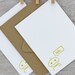 Robot Note Card Set Letterpress Geekery - Fathers Day, Men - Bamboo Mustard Yellow, Techie, 10 pack (NRH03)