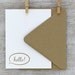 Speech Bubble Hello Letterpress Note Card Set - Fathers Day, Tan, Taupe, Beige, Khaki - 10 pack (NHL2)
