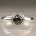 Granulated Rose Cut Black Diamond Ring