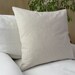 Tan and White Striped Cotton/Linen 20"x20" (51cm) Pillow Cover