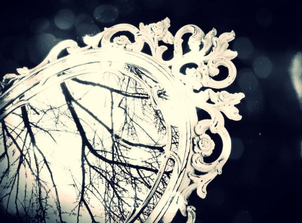 Bare Trees Reflection Photograph "Mirror Mirror" Dreamy Ethereal Forest Photo Print - Woodland Fairy Tale Art