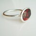 Sterling Silver Deep Red Zircon Ring