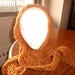 Crocheted  Head Scarf for Women in Honey Brown