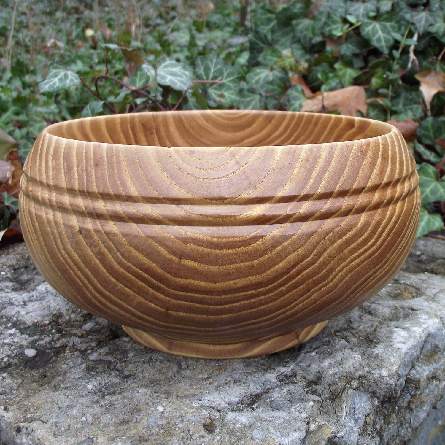 Items similar to Wooden Bowl, Wood Bowl Solid Chinese Elm Wood Bowl