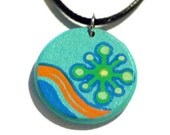 Unique Hand Painted Art Pendant Necklace