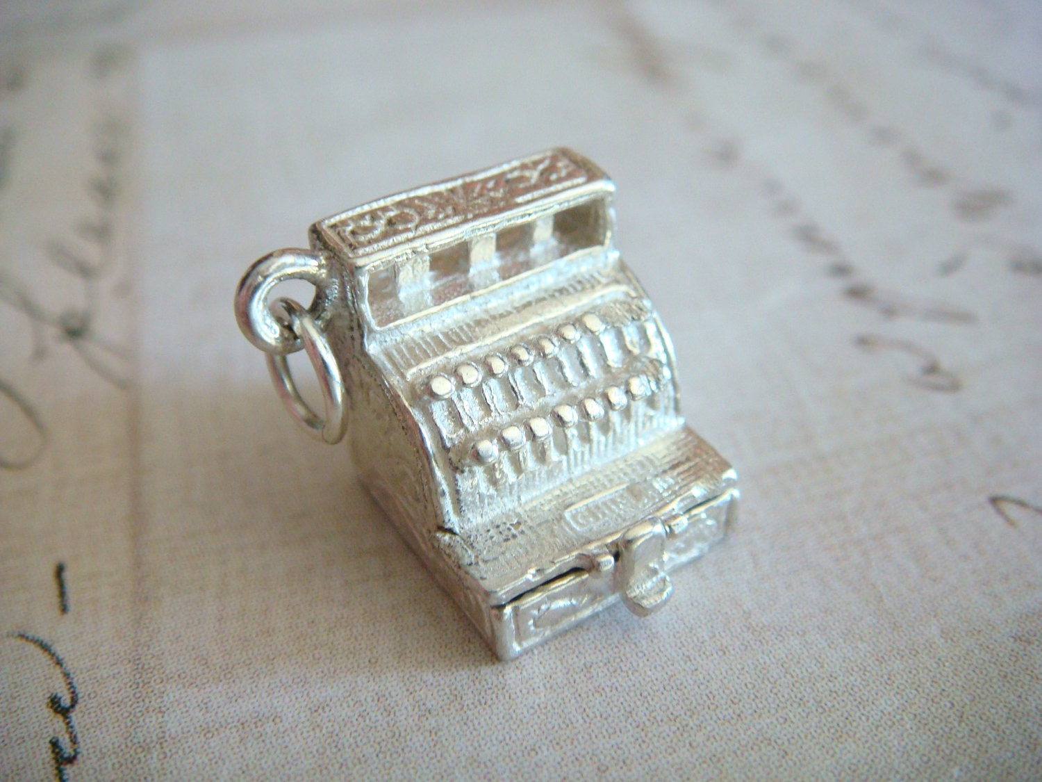 Cash Register (opens) - Sterling Silver Charm