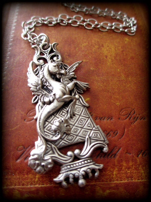 Silver Pegasus Necklace
