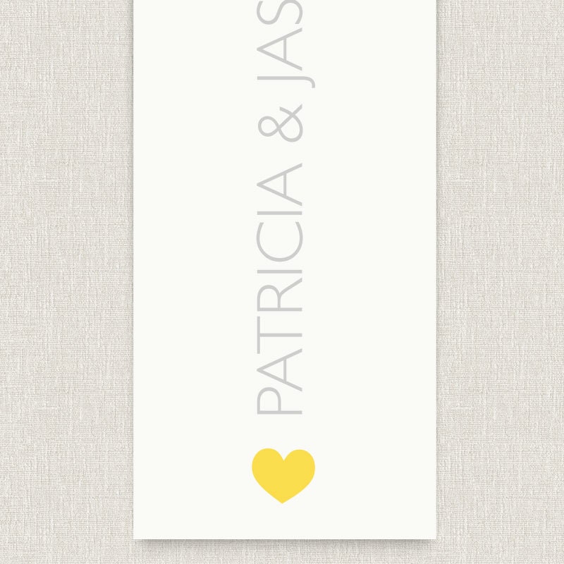 Crisp - Modern and Minimalistic wedding invitation with hearts