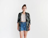 SALE Leopard print blazer - cotton - long - 90s