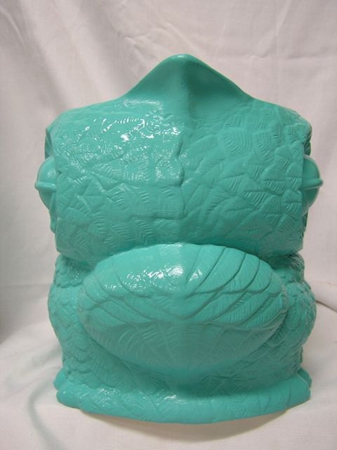 Tootsie Pop Owl Garden Planter  Turquoise