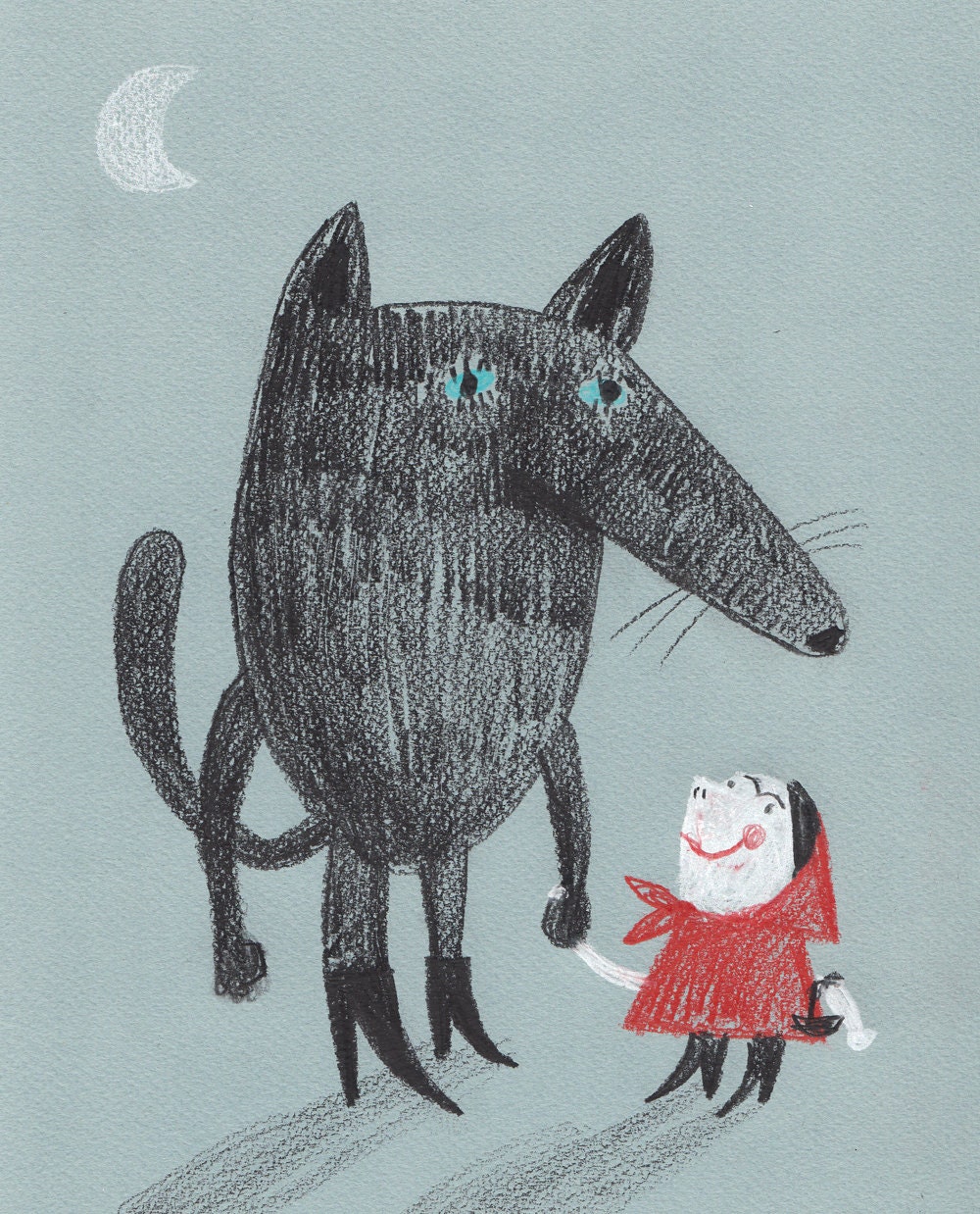 Come with me  / ORIGINAL ILLUSTRATION / Animal drawing