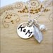 Monogrammed initials sterling silver necklace