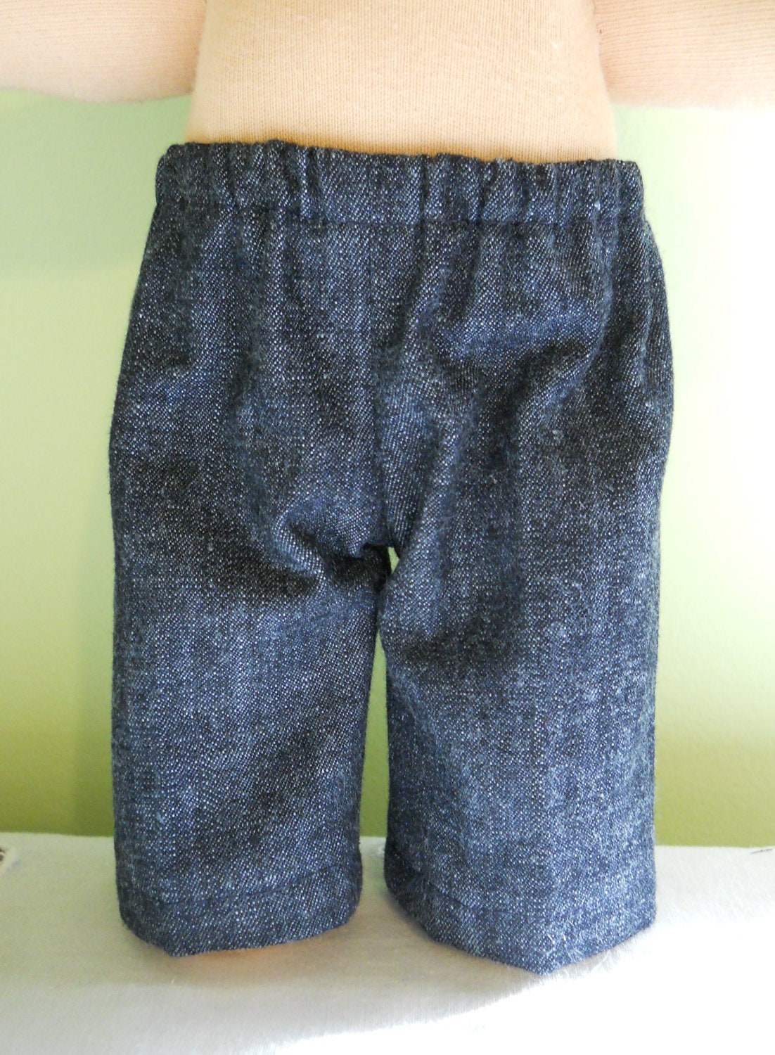 Jeans in Dark Denim for 10" Girl or Boy - Waldorf Doll Clothes - 10 Inch Little Buddy Size - LB