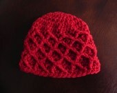 Diamonds Beanie: Size 0-3 Months, Really Red