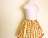 DUCKS in a ROW Everyday Twirly Skirt - Size 3 - orange yellow