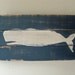 Heavily Distressed Whale Beach Art Wall Art Hanging on wood