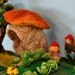 Needle felted Waldorf Forest creature playscape- Gnomes-Blue bird-needle felt by Daria Lvovsky-Made to custom order.