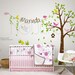 Children Wall decal Wall Sticker -Birdie Tree wall decals with Custom Name on string
