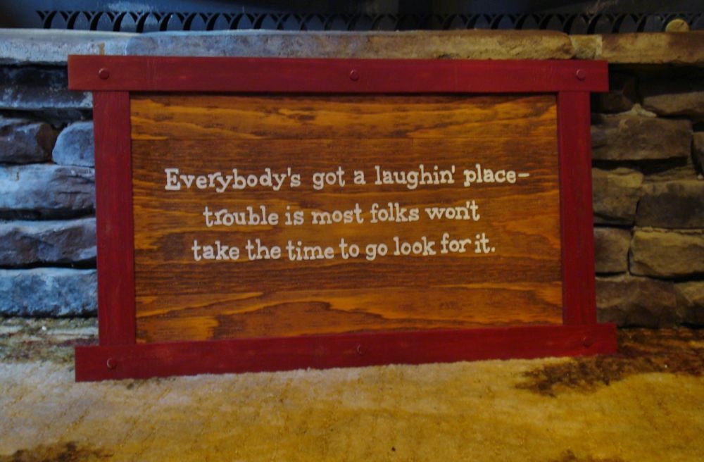Everybody's got a laughing place...Personalized Custom Wood Sign