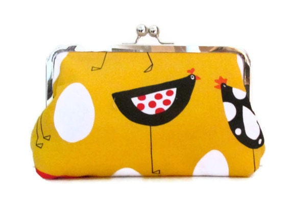 CLUTCH PURSE  Metro Chicks in Yellow Bridesmaid Clutch