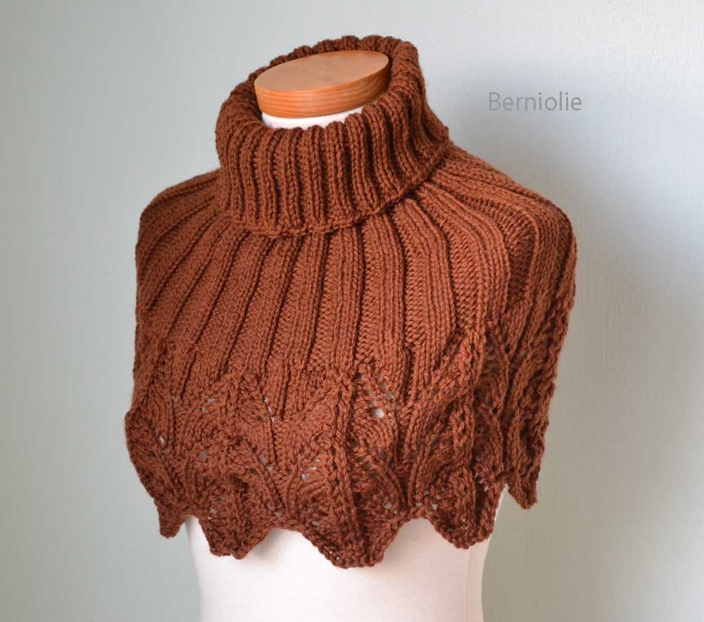 INSTANT DOWNLOAD, IRENE, Knitting capelet pattern pdf